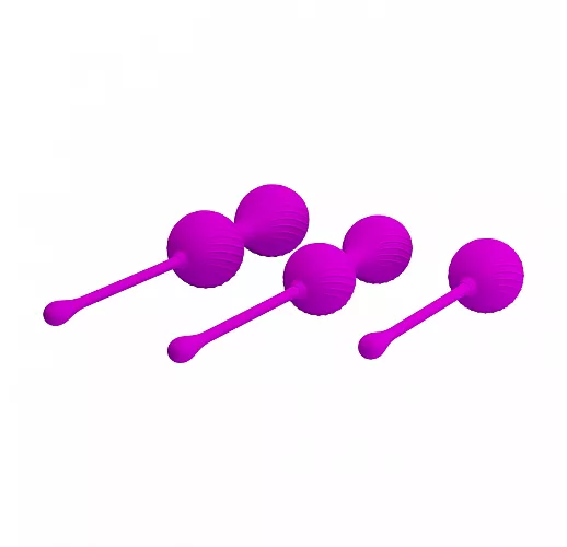 Набор лиловых вагинальных шариков Kegel Ball