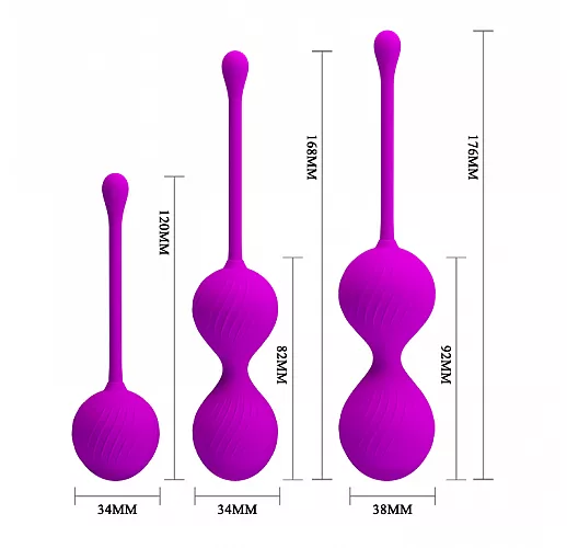 Набор лиловых вагинальных шариков Kegel Ball