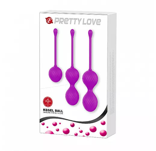 Набор лиловых вагинальных шариков Kegel Ball