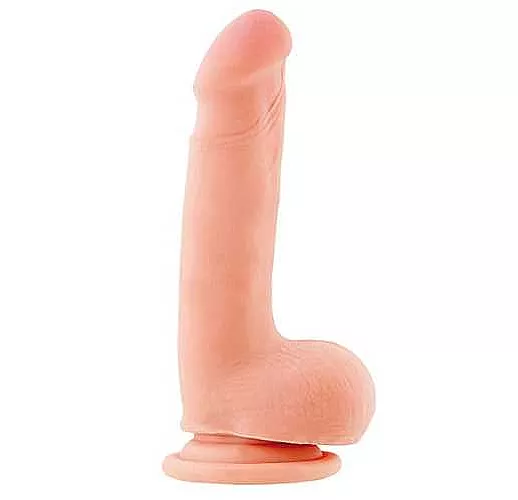 Телесный реалистик на присоске - 15 см.