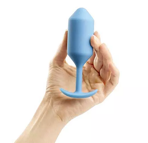 Голубая пробка для ношения B-vibe Snug Plug 3 - 12,7 см.