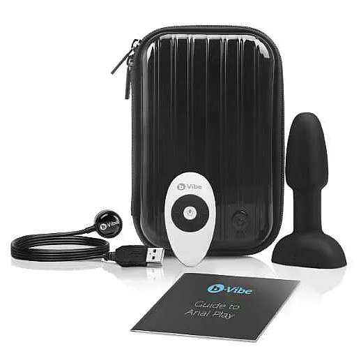 Чёрная анальная пробка с римминг-эффектом RIMMING PETITE - 12,4 см.