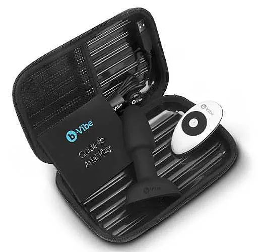 Чёрная анальная пробка с римминг-эффектом RIMMING PETITE - 12,4 см.