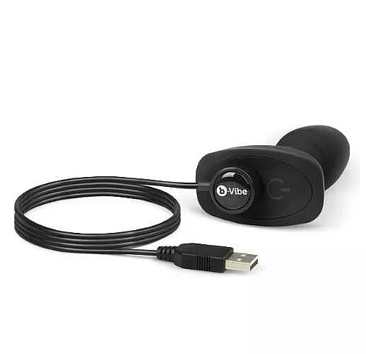 Чёрная анальная пробка с римминг-эффектом RIMMING PETITE - 12,4 см.