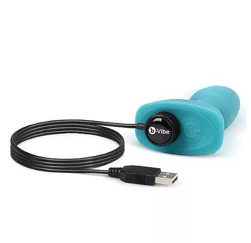 Бирюзовая анальная пробка с римминг-эффектом RIMMING PETITE - 12,4 см.