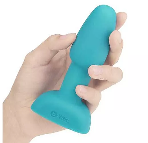 Бирюзовая анальная пробка с римминг-эффектом RIMMING PETITE - 12,4 см.