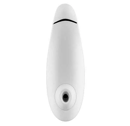 Белый бесконтактный клиторальный стимулятор Womanizer Premium