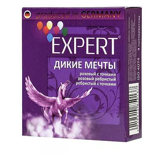 Презервативы с точками и ребрами Expert "Дикие мечты" - 3 шт.