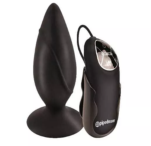 Анальная пробка с пультом управления Elite Vibrating Plug - 11 см.