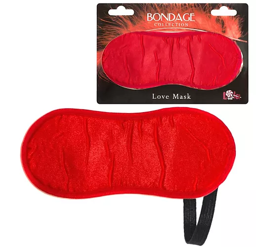 Лёгкая красная маска Lola Games "Bondage Mask" на резинке