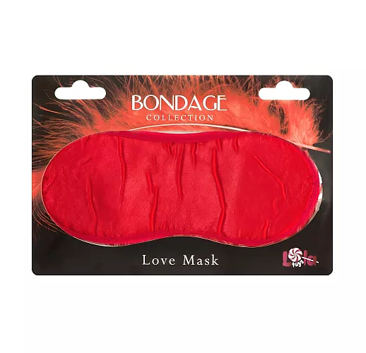 Лёгкая красная маска Lola Games "Bondage Mask" на резинке