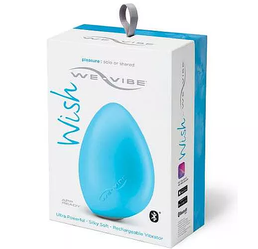 Голубой вибромассажёр We-Vibe Wish Blue