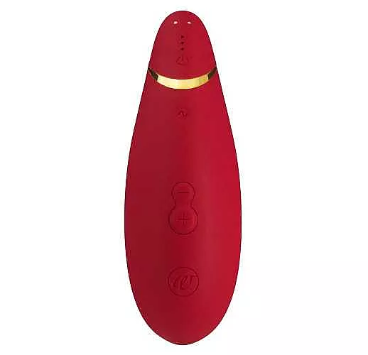 Красный бесконтактный клиторальный стимулятор Womanizer Premium