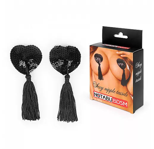 Черные пэстисы Notabu "Sexy Nipple Tassels" для эротического образа вас и вашей груди