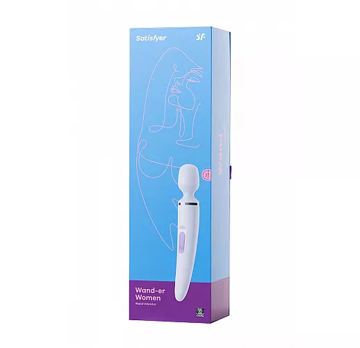 Белый вибратор Satisfyer Wand-er Woman