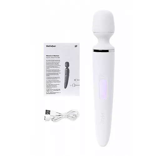 Белый вибратор Satisfyer Wand-er Woman