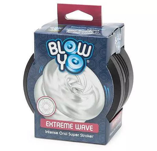Мастурбатор со спиралевидным рельефом BlowYo Extreme Wave Textured Blowjob Stroker