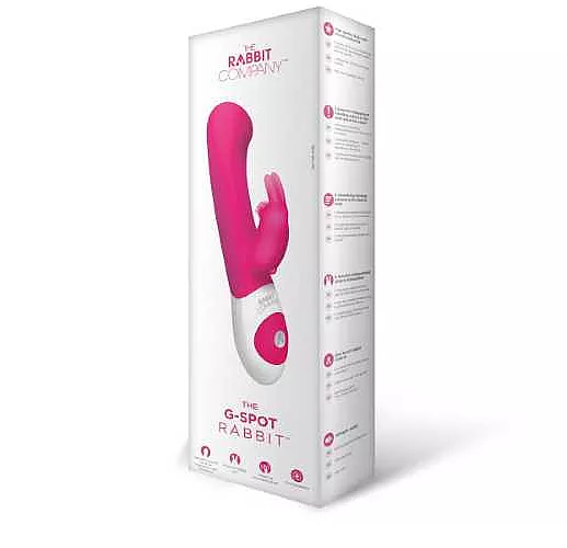 Розовый стимулятор G-точки с клиторальным отростком The G-spot Rabbit - 22 см.