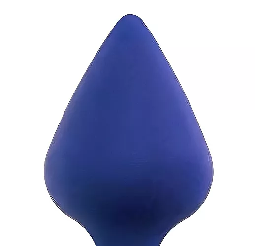 Бархатистая силиконовая анальная пробка Exo Pacific в глубоком цвете "Тихоокеанский синий" - 7,5 см.