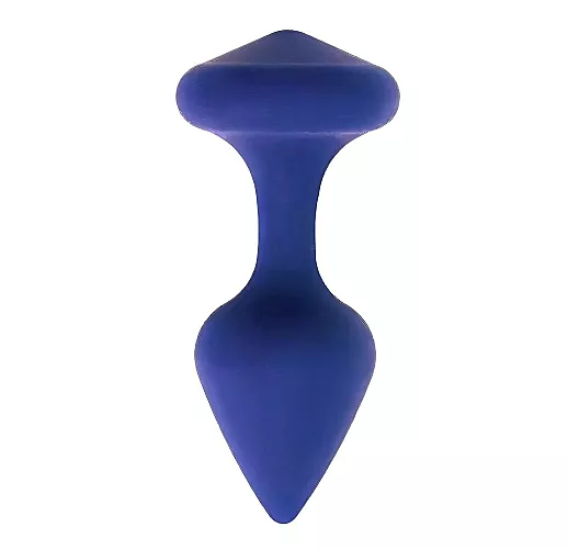 Бархатистая силиконовая анальная пробка Exo Pacific в глубоком цвете "Тихоокеанский синий" - 7,5 см.