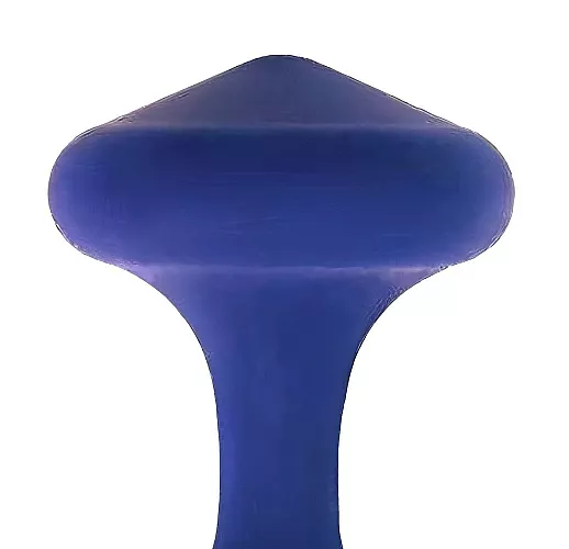 Бархатистая силиконовая анальная пробка Exo Pacific в глубоком цвете "Тихоокеанский синий" - 7,5 см.