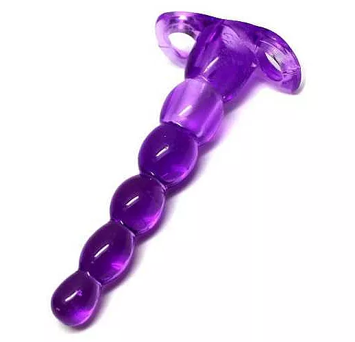 Анальный конус с вибрацией и проводным пультом - 16 см.