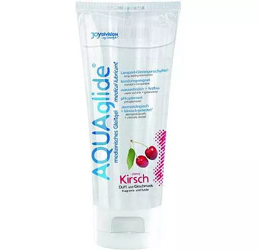 Гель-лубрикант на водной основе AQUAglide с ароматом вишни - 100 мл.