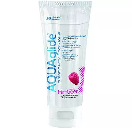 Гель-лубрикант на водной основе AQUAglide с ароматом малины - 100 мл.