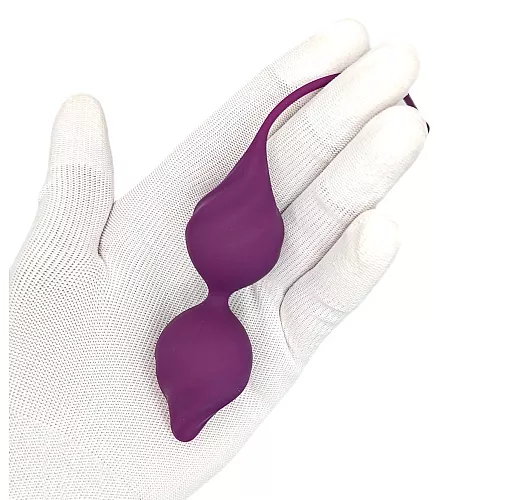 Силиконовые вагинальные шарики Le Frivole "Alcor" со смещенным центом тяжести - 55 грамм, ⌀ 3 см.