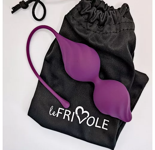 Силиконовые вагинальные шарики Le Frivole "Alcor" со смещенным центом тяжести - 55 грамм, ⌀ 3 см.