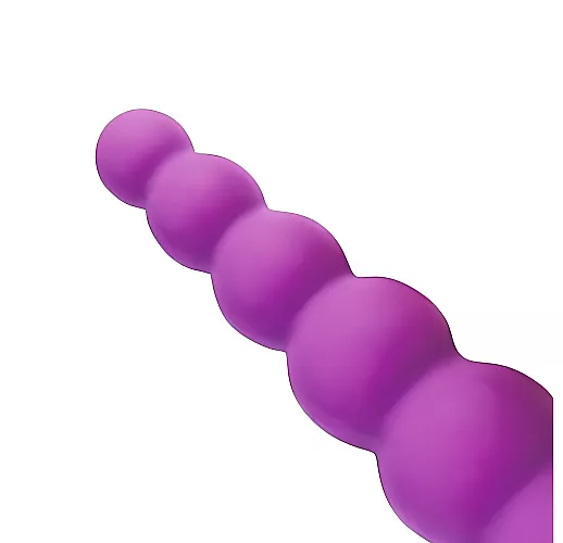 Фиолетовый анальный вибромассажер-елочка Cosmo Silicone из силикона - 12 см.