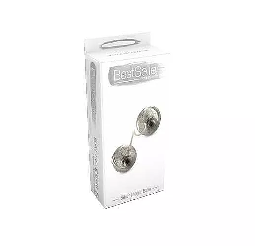 Вагинальные шарики с блёстками SILVER MAGIC BALLS