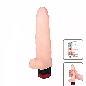 Реалистичный вибратор из киберкожи "NeoSkin" с регулировкой мощности - 20,2 см.