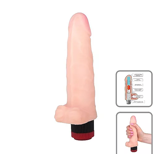 Реалистичный вибратор из киберкожи "NeoSkin" с регулировкой мощности - 20,2 см.