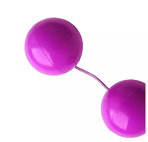 Фиолетовые гладкие вагинальные шарики Erowoman "Vaginal Balls" - 50 грамм, ⌀ 3,5 см.
