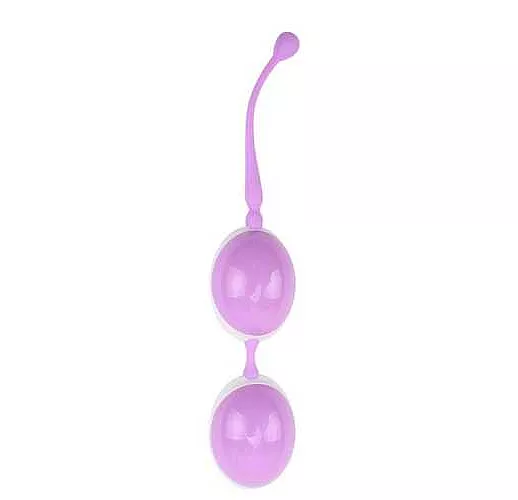 Сиреневые вагинальные шарики с шнурочком