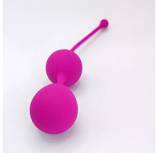 Силиконовые гладкие вагинальные шарики "Cosmo" со смещенным центром тяжести - 55 грамм ⌀ 3 см.