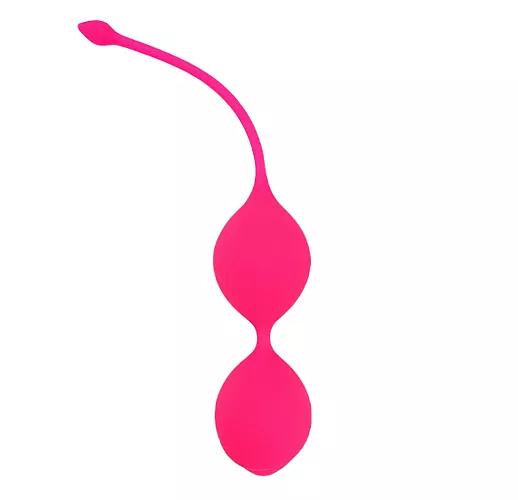 Силиконовые гладкие вагинальные шарики "Cosmo" со смещенным центром тяжести - 83 грамма, ⌀ 3,6 см.