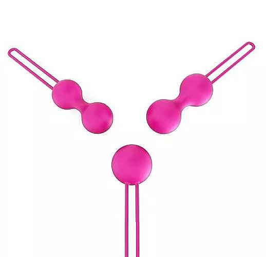 Набор из трех розовых вагинальных шариков Erokay