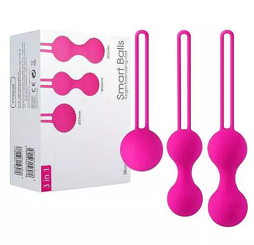 Набор из трех розовых вагинальных шариков Erokay