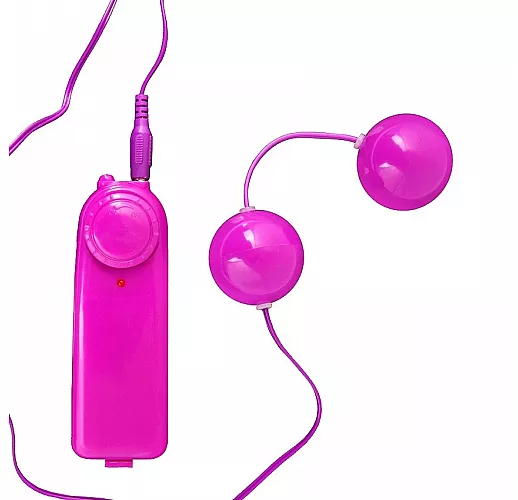 Фиолетовые вагинальные вибро-шарики Ero "Art of Pleasure" с регулировкой интенсивности вибрации