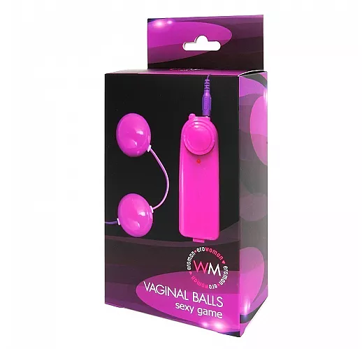 Фиолетовые вагинальные вибро-шарики Ero "Art of Pleasure" с регулировкой интенсивности вибрации