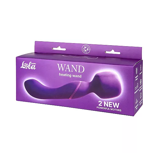 Двусторонний массажер Lola "Heating Wand" 2x10 режимов вибрации, нагрев до 42°C, IPX7, USB - 22 см.