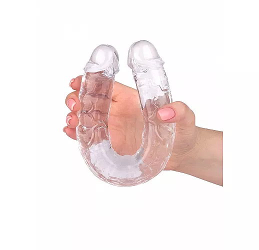 Прозрачный двусторонний фаллоимитатор Intergalactic "Eternity" - 29,5 см.