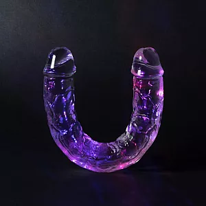 Прозрачный двусторонний фаллоимитатор Intergalactic "Eternity" - 29,5 см.