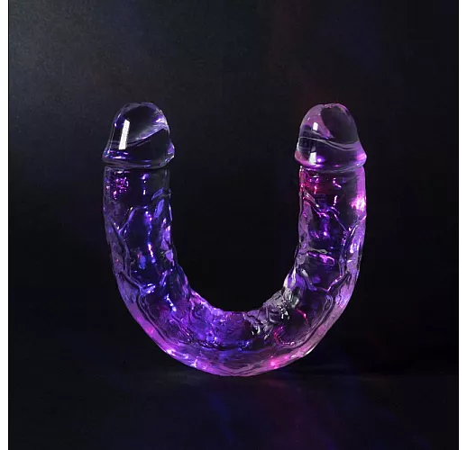 Прозрачный двусторонний фаллоимитатор Intergalactic "Eternity" - 29,5 см.