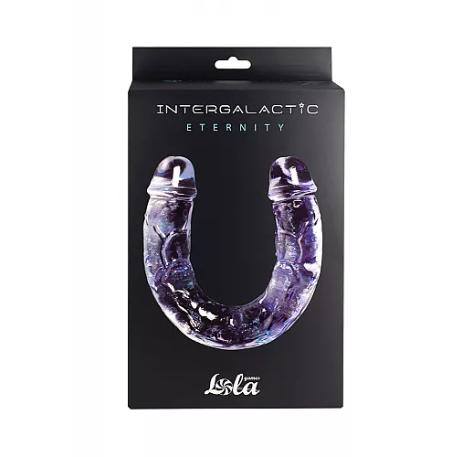 Прозрачный двусторонний фаллоимитатор Intergalactic "Eternity" - 29,5 см.