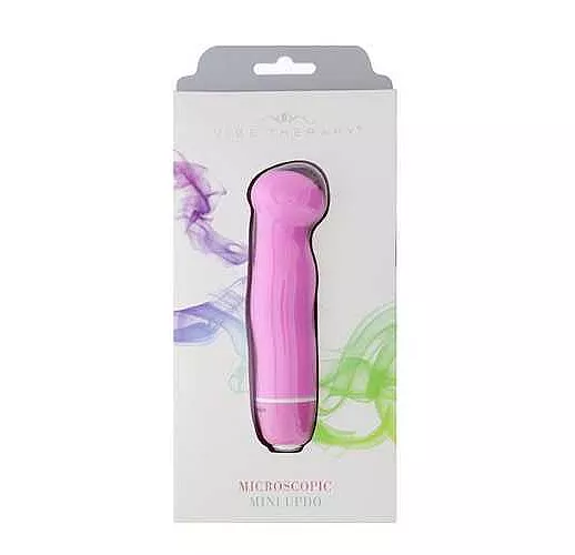 Розовый мини-вибратор Microscopic Mini Updo - 12,5 см.