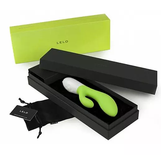 Вибромассажер Ina 2 цвета лайма - 20 см.