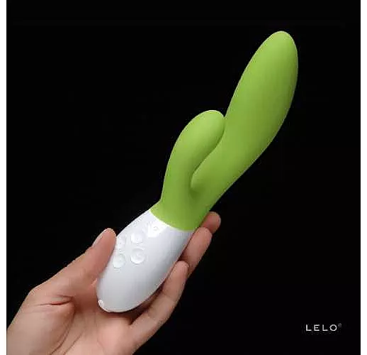 Вибромассажер Ina 2 цвета лайма - 20 см.